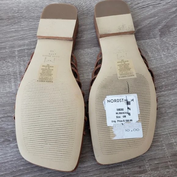 Marc Fisher Marcio strappy flat slip on slide sandals 6 - Picture 2 of 2